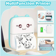 Load image into Gallery viewer, Mini Blue Portable Label Printer – Wireless Thermal Printer with 3 Printer Rolls