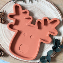 Load image into Gallery viewer, Handmade Eco Resin Reindeer Christmas Tray – Customizable Decor Plate