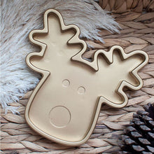 Load image into Gallery viewer, Handmade Eco Resin Reindeer Christmas Tray – Customizable Decor Plate