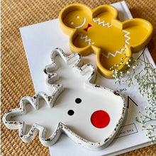 Load image into Gallery viewer, Handmade Eco Resin Reindeer Christmas Tray – Customizable Decor Plate