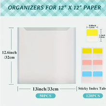 Load image into Gallery viewer, Scrapbook Paper & Vinyl Storage Bags – Set of 5 Clear Reusable 12x12 Inch Sleeves