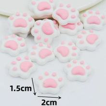 Load image into Gallery viewer, Paw Flatbacks – Set of 10 Cute Pet-Inspired Embellishments for Crafts & Accessories