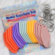 Load image into Gallery viewer, Motel Keychain Kit – Set of 20 Vintage-Style Key Tags for Crafting & Organization