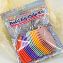 Load image into Gallery viewer, Motel Keychain Kit – Set of 20 Vintage-Style Key Tags for Crafting & Organization