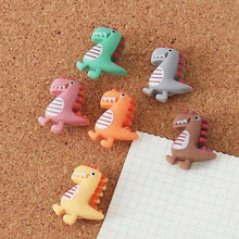 Load image into Gallery viewer, Dinosaur Flatback Embellishments – Set of 8 Resin Craft Pieces for DIY Projects