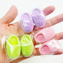 Load image into Gallery viewer, Candy-Colored Plush Slipper Flatbacks – Set of 2 Soft & Sweet Embellishments for Whimsical Crafts