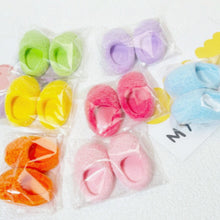 Load image into Gallery viewer, Candy-Colored Plush Slipper Flatbacks – Set of 2 Soft & Sweet Embellishments for Whimsical Crafts