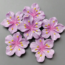 Load image into Gallery viewer, Hibiscus Flatbacks – Set of 5 Tropical Floral Embellishments for Bright & Bold Crafts