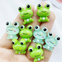 Load image into Gallery viewer, Fred the Frog Flatbacks – Set of 10 Whimsical Amphibian Embellishments for Crafts & Accessories