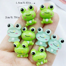 Load image into Gallery viewer, Fred the Frog Flatbacks – Set of 10 Whimsical Amphibian Embellishments for Crafts & Accessories