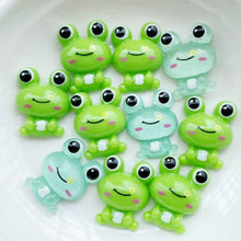 Load image into Gallery viewer, Fred the Frog Flatbacks – Set of 10 Whimsical Amphibian Embellishments for Crafts & Accessories