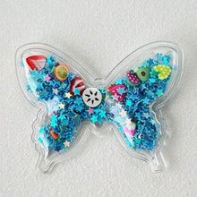 Load image into Gallery viewer, Bling-Bling Butterfly Shaker Flatbacks – Set of 4 Sparkly Motion Embellishments for Eye-Catching Crafts
