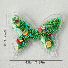 Load image into Gallery viewer, Bling-Bling Butterfly Shaker Flatbacks – Set of 4 Sparkly Motion Embellishments for Eye-Catching Crafts