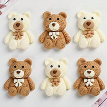 Load image into Gallery viewer, Cuddly Bear Flatbacks – Sweet Bear Embellishments for Crafting & Accessories