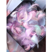 Load image into Gallery viewer, Pastel Ombre Feathers – Soft Craft Feathers in Gradient Tones