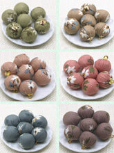 Load image into Gallery viewer, Floral Pattern Pom Pom Charms – Set of 15 Soft Textured Embellishments for Crafts & Accessories