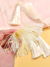 Load image into Gallery viewer, Luxury Ivory Tassels – Pack of 10 | Elegant Bookmarks & Craft Accents
