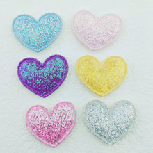 Load image into Gallery viewer, Glitter Polyester Soft Flatbacks – Set of 5 Sparkling Embellishments for Crafts & Accessories