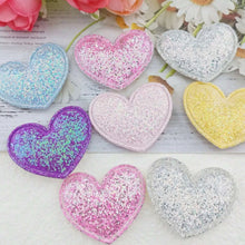 Load image into Gallery viewer, Glitter Polyester Soft Flatbacks – Set of 5 Sparkling Embellishments for Crafts & Accessories