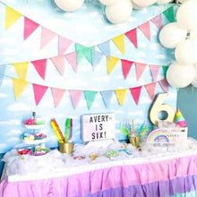 Load image into Gallery viewer, Rainbow Bunting – 4m String with 12 Textured Polyester Flags