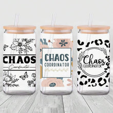 Load image into Gallery viewer, Chaos Coordinator DTF Sticker Set of 4 – Sass-Filled Decals for Glasses, Mugs & More