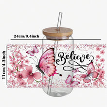 Load image into Gallery viewer, Believe Butterflies DTF Sticker Set of 5 – Uplifting Vinyl Stickers for Tumblers, Glasses & Crafts
