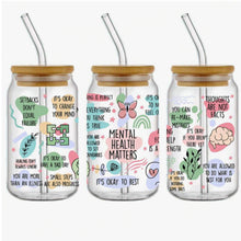 Load image into Gallery viewer, Mental Health Matters DTF Sticker Set of 5 – Uplifting Vinyl Decals for Tumblers, Journals & More