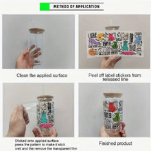 Load image into Gallery viewer, Self Love Guide DTF Sticker Set of 4 – Positive Affirmation Decals for Drinkware & DIY Projects