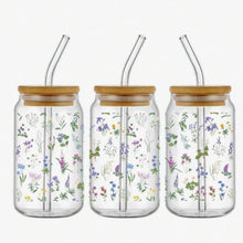 Load image into Gallery viewer, Wildflower DTF Sticker Set of 4 – Boho Floral Decals for Drinkware & DIY Projects