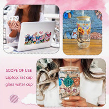 Load image into Gallery viewer, Wildflower DTF Sticker Set of 4 – Boho Floral Decals for Drinkware & DIY Projects