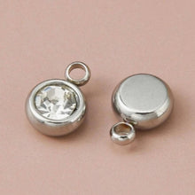 Load image into Gallery viewer, Clear Rhinestone Pendant – Set of 10 Classic Faceted Sparkle Charm for Jewelry & Crafts