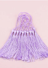 Load image into Gallery viewer, Mauve Purple Bookmark Tassels – Set of 10 Elegant Tassels for Bookmarks, Crafts & DIY Favors