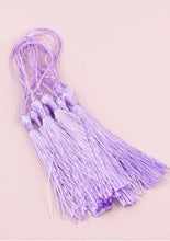 Load image into Gallery viewer, Mauve Purple Bookmark Tassels – Set of 10 Elegant Tassels for Bookmarks, Crafts & DIY Favors