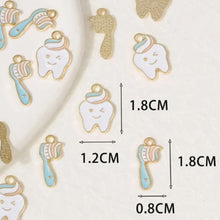 Load image into Gallery viewer, Tooth Fairy's Dream Pendant Set – Set of 11 Whimsical Tooth & Fairy Charms for Crafts & Jewelry