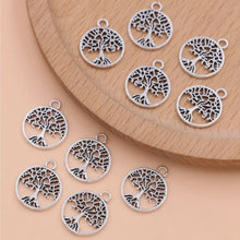 Load image into Gallery viewer, Tree of Life Pendants – Set of 5 Symbolic Charms for Jewelry & DIY Crafts