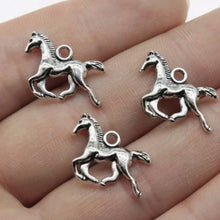 Load image into Gallery viewer, Trotting Ponies Pendant – Set of 9 Charming Horse-Themed Jewelry & Craft Charm
