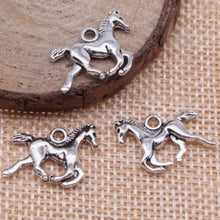 Load image into Gallery viewer, Trotting Ponies Pendant – Set of 9 Charming Horse-Themed Jewelry & Craft Charm
