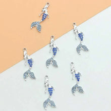Load image into Gallery viewer, Magnificent Mermaid Pendant Charm – Set of 4 Enchanting Ocean Beauty for Crafts & Jewelry