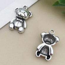 Load image into Gallery viewer, Ted The Teddy Pendant – Set of 6 Cute Bear Charm for Necklaces, Keychains & Crafts
