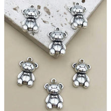 Load image into Gallery viewer, Ted The Teddy Pendant – Set of 6 Cute Bear Charm for Necklaces, Keychains & Crafts