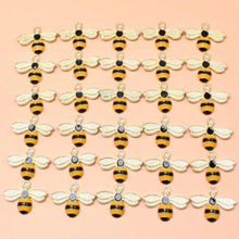 Load image into Gallery viewer, Busy Busy Bee Pendant Charm – Set of 6 Adorable Accent for Jewelry & Crafts