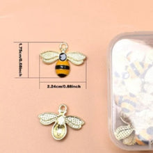 Load image into Gallery viewer, Busy Busy Bee Pendant Charm – Set of 6 Adorable Accent for Jewelry & Crafts