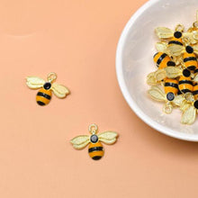 Load image into Gallery viewer, Busy Busy Bee Pendant Charm – Set of 6 Adorable Accent for Jewelry & Crafts