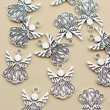 Load image into Gallery viewer, Antique Angel Pendant – Set of 5 Vintage Charm for Jewelry & Crafts