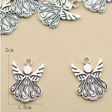 Load image into Gallery viewer, Antique Angel Pendant – Set of 5 Vintage Charm for Jewelry & Crafts