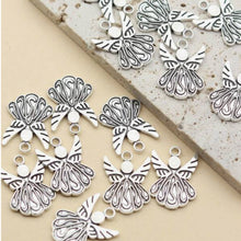 Load image into Gallery viewer, Antique Angel Pendant – Set of 5 Vintage Charm for Jewelry & Crafts
