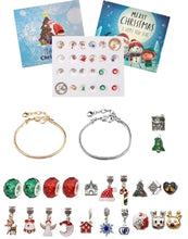 Load image into Gallery viewer, Christmas Surprise Jewelry Advent Calendar – 24 Festive DIY Charms & Accessories