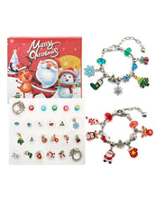 Load image into Gallery viewer, Santa & Friends Jewelry Advent Calendar – 24-Piece DIY Holiday Charm Kit