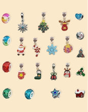 Load image into Gallery viewer, Santa & Friends Jewelry Advent Calendar – 24-Piece DIY Holiday Charm Kit