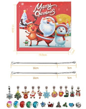 Load image into Gallery viewer, Santa & Friends Jewelry Advent Calendar – 24-Piece DIY Holiday Charm Kit